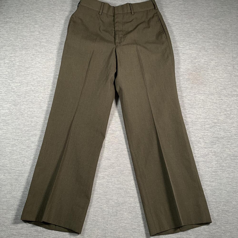 USMC Dress Pants Mens 32S Green Shade 2212 Wool Blend Service Uniform Military